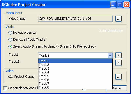 MeGUI: D2V Creator